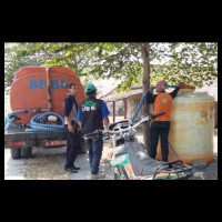 Kemarau Tiba, LPBINU Nganjuk Distribusikan Air Bersih ke Warga